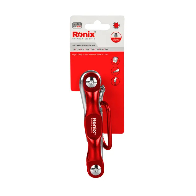 مجموعه 8 عددی آچار آلن ستاره ای چاقویی آلومینیومی RH-2041 رونیکس