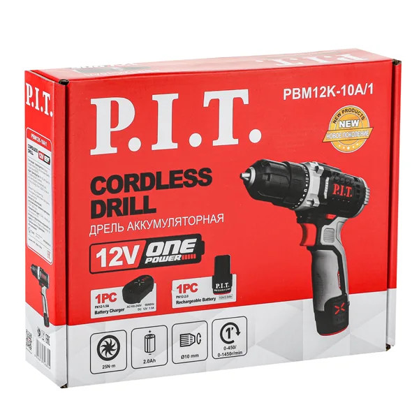 دریل شارژی ۱۲ولت PBM۱۲K-۱۰A/۱ P.I.T